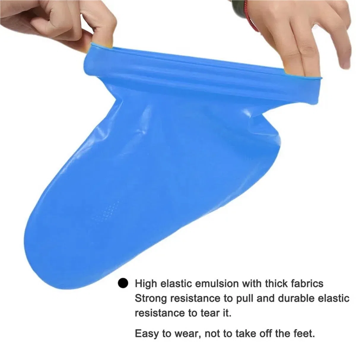 2pcs Waterproof Shoe Covers Silicone Anti-Slip For Outdoor Rainy Day Reusable Cover