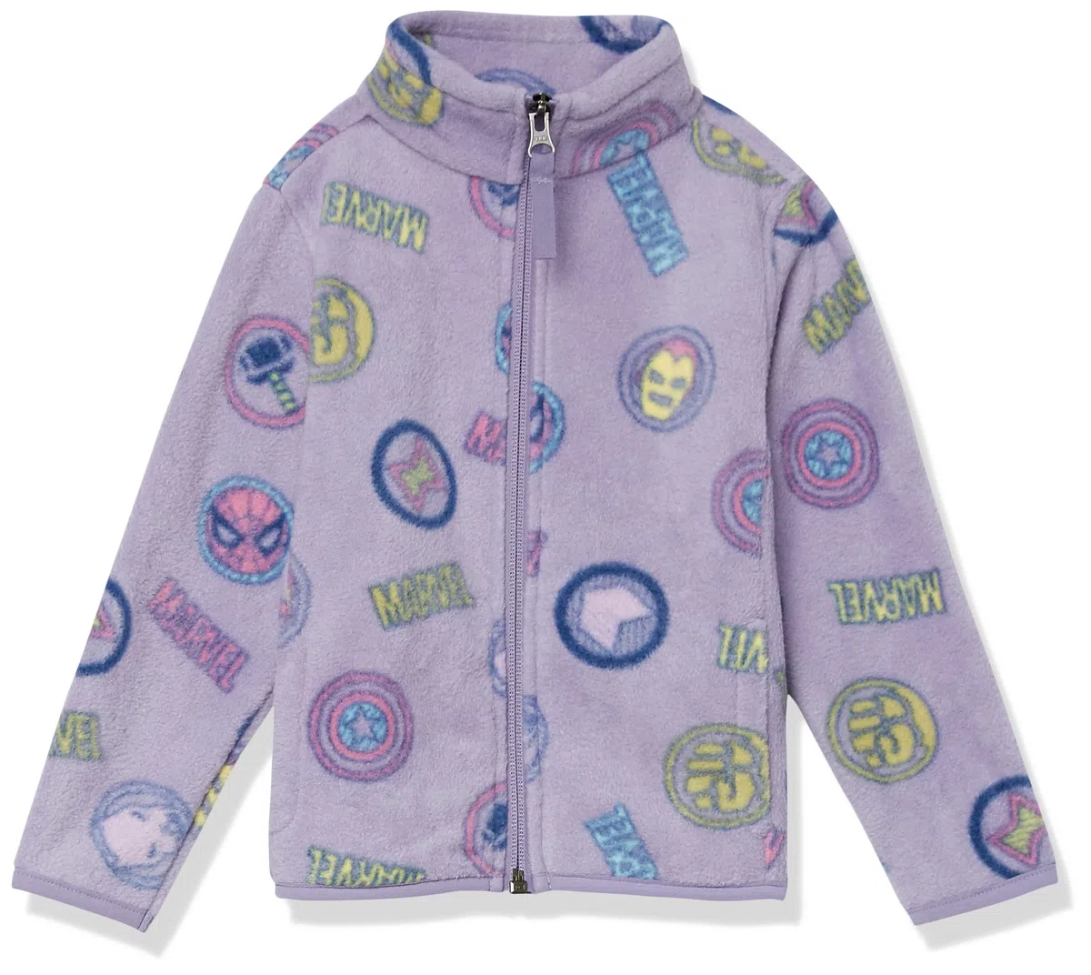 Amazon Essentials Niñas Chaqueta de Forro Polar con Cremallera Completa y Cuello Perkins