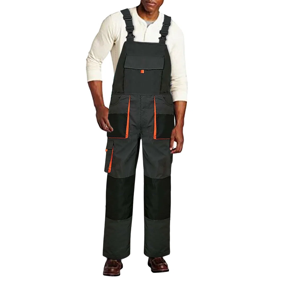 Pantalones peto para hombre de mezclilla para hombre, ajuste holgado, ropa de trabajo con tirantes ajustables y prácticos bolsillos para herramientas