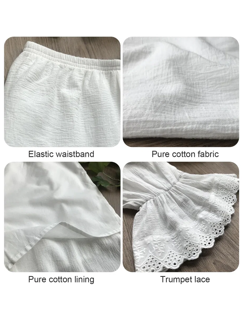 BEAUTELICATE Victoriana Bloomers Lolita Pumpkin Pantalones de Enagua Algodón con Encaje Cortos para Falda Vestido