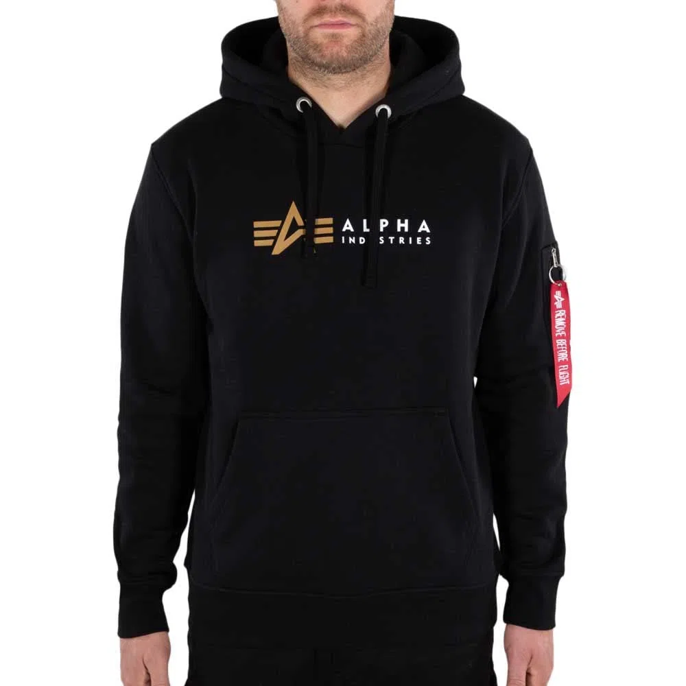 ALPHA INDUSTRIES Alpha Label Hoody Sudadera Hombre (Pack de 1)
