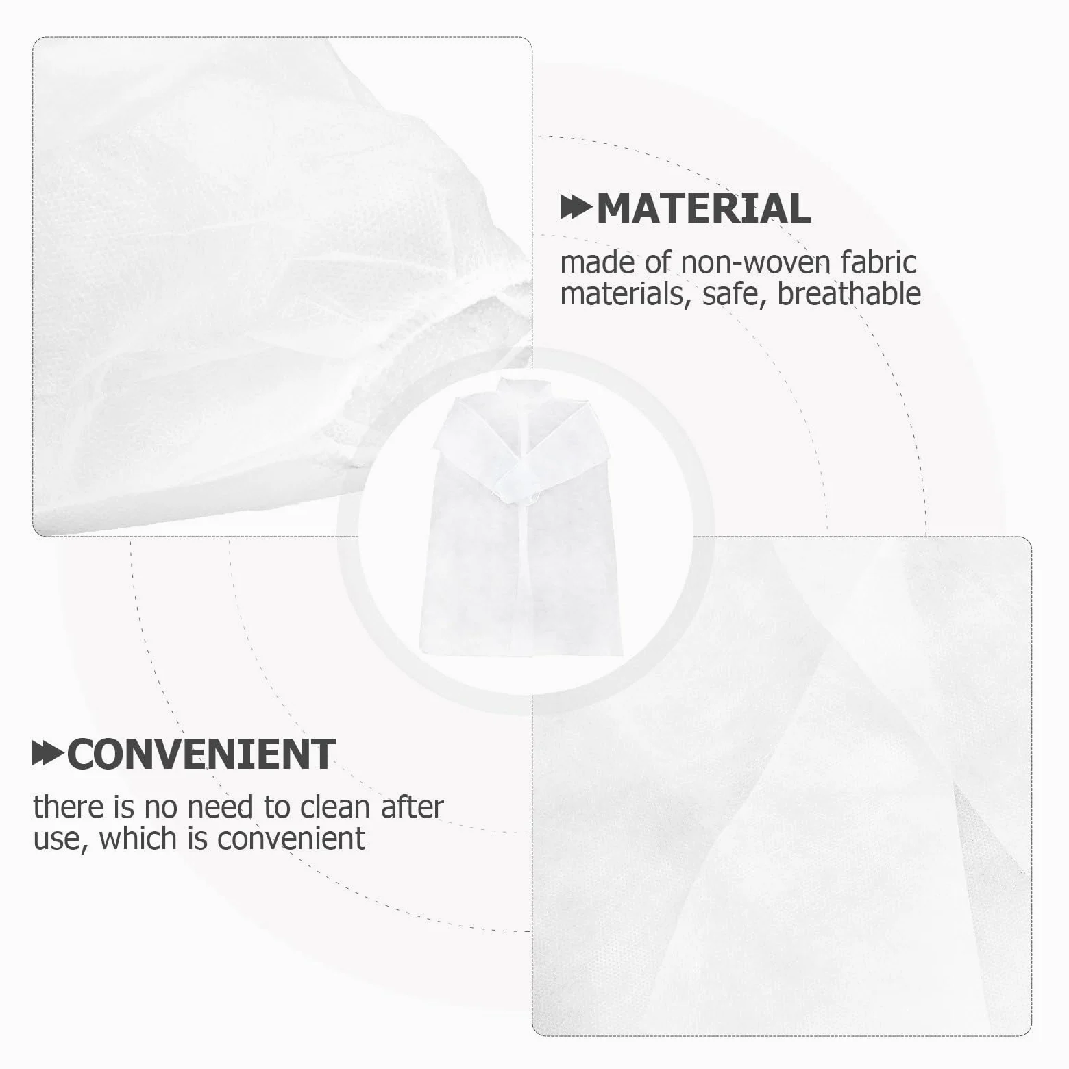 Batas de Desechables de Manga Larga Varios Estilos 10 Ropa Laboral Protectora de Tela No Tejida para Laboratorios y Pintura Varios Estilos