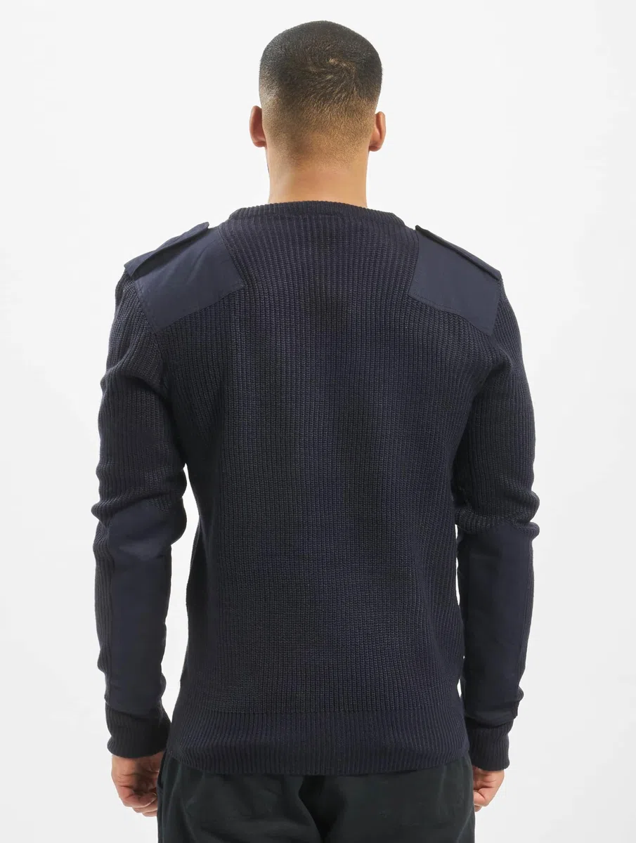 Brandit BW Pullover Hombre Jersey de Punto Aceituna Regular