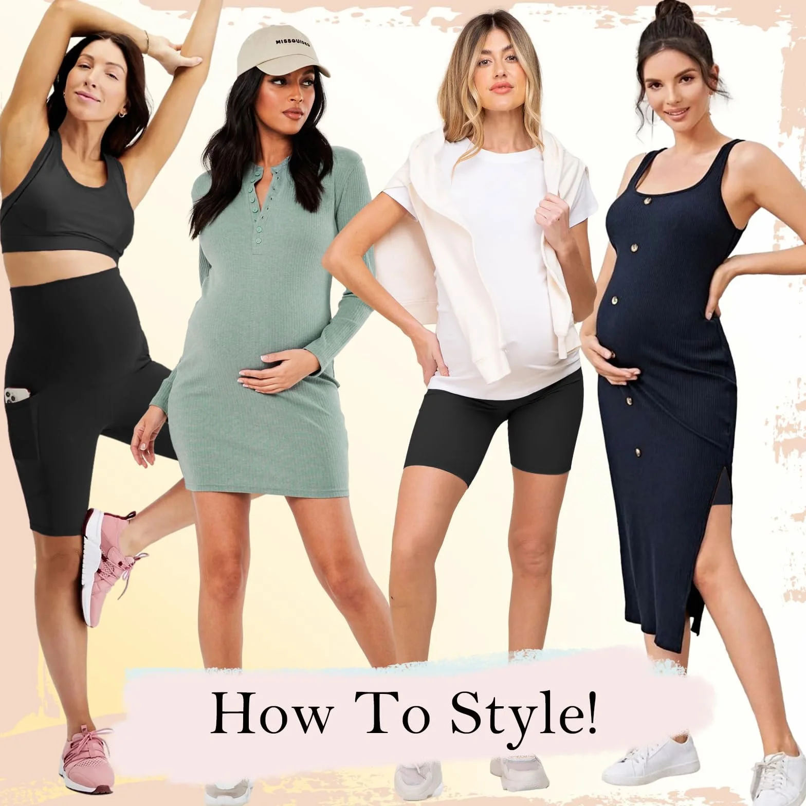 Pantalones Cortos de Maternidad para Mujeres sobre el Vientre Embarazo Pantalones Cortos de Motorista Workout Active Running Yoga Shorts