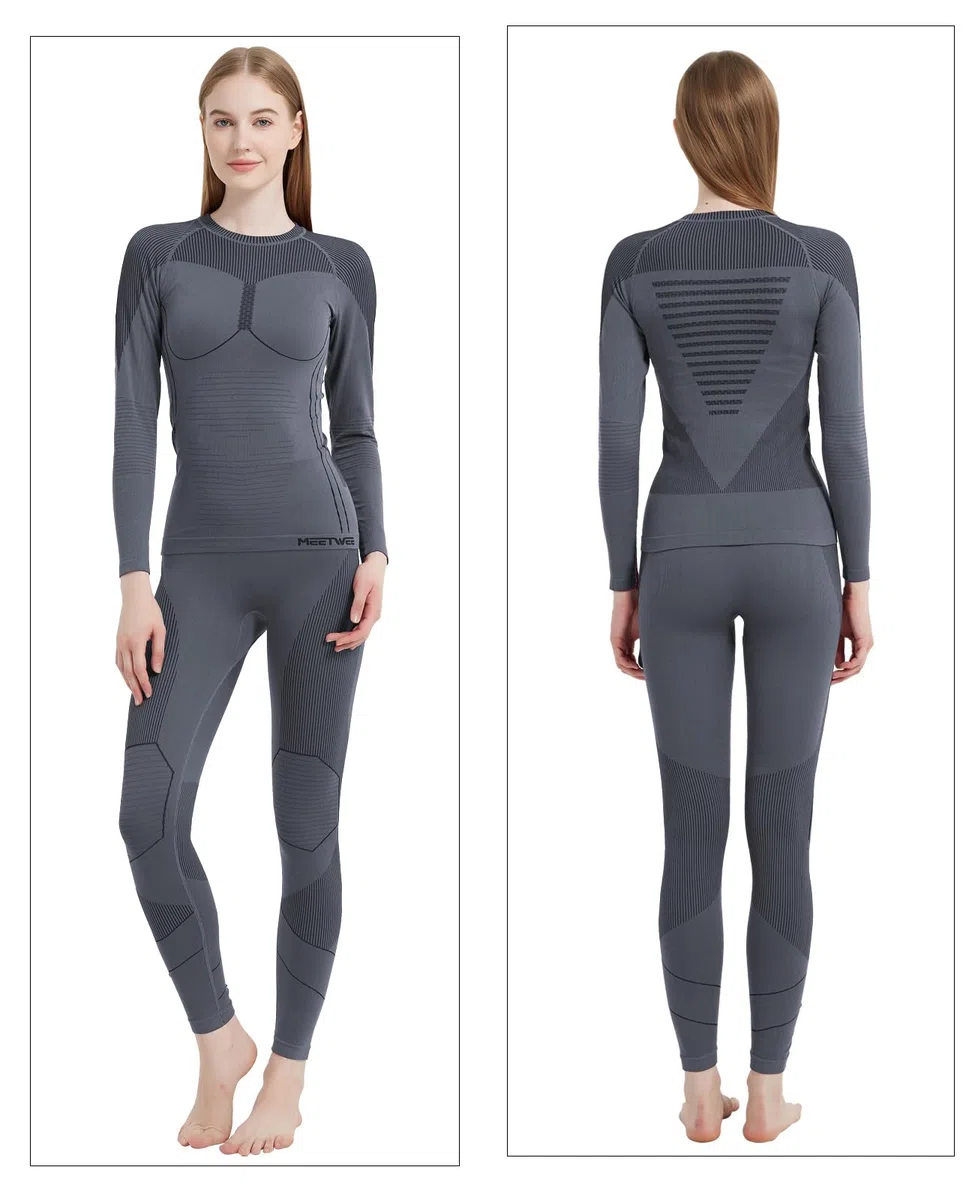 MEETWEE Ropa Interior Funcional para Mujer Pantalones cálidos para Mujeres El Traje de Calentamiento para Mujeres es Adecuado para Deportes al Aire Libre, esquí y Fitness en otoño e Invierno.