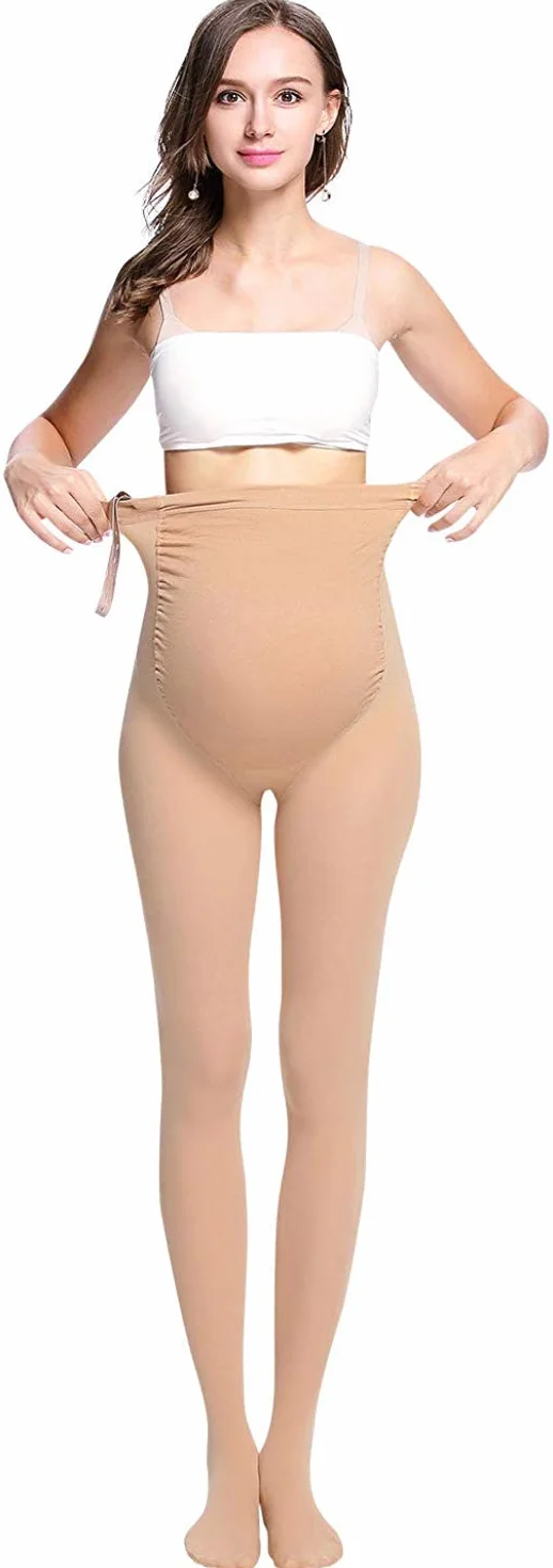 2 Pack Medias Invernales Premama Panty para Futura Mama Pantimedias para Mujeres embarazadas Leggings 320D
