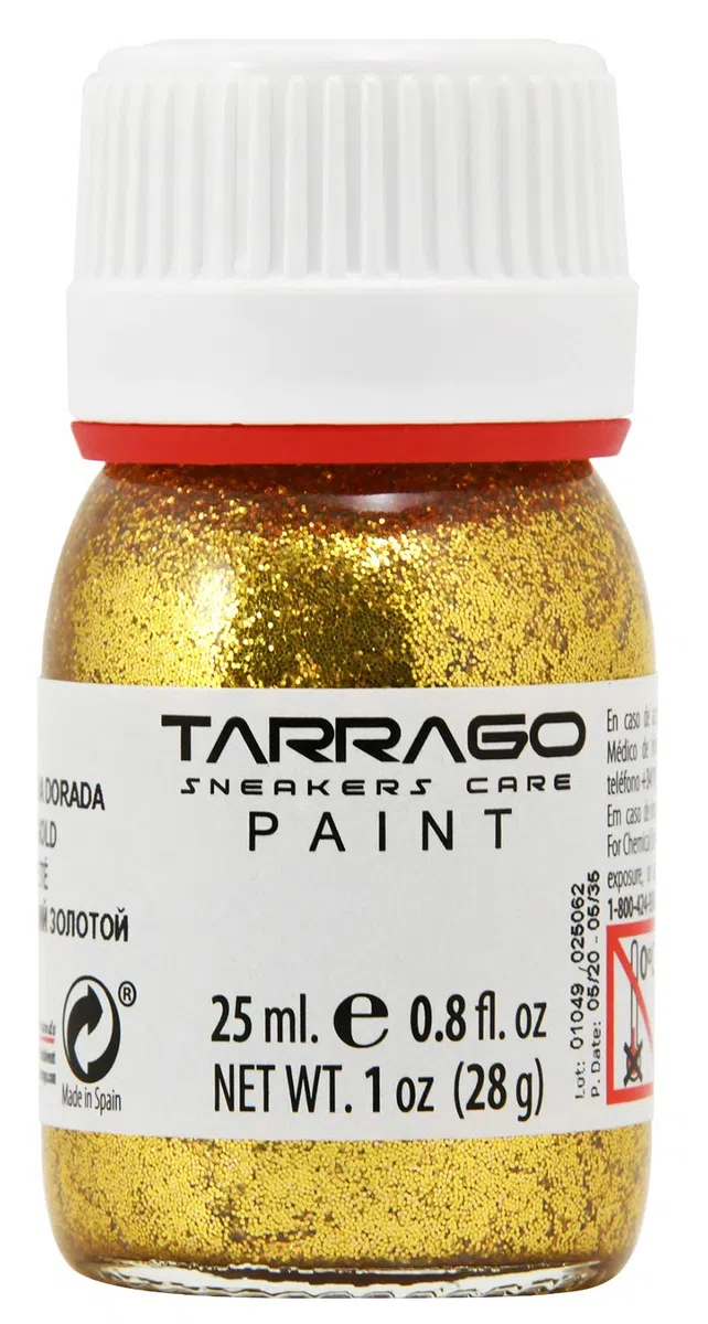 Tarrago | Sneakers Paint | Colores Purpurina (Glitter) con Pincel y Esponja | Pintura para Sneakers y Zapatillas de Cuero, Cuero Sintético y Lona