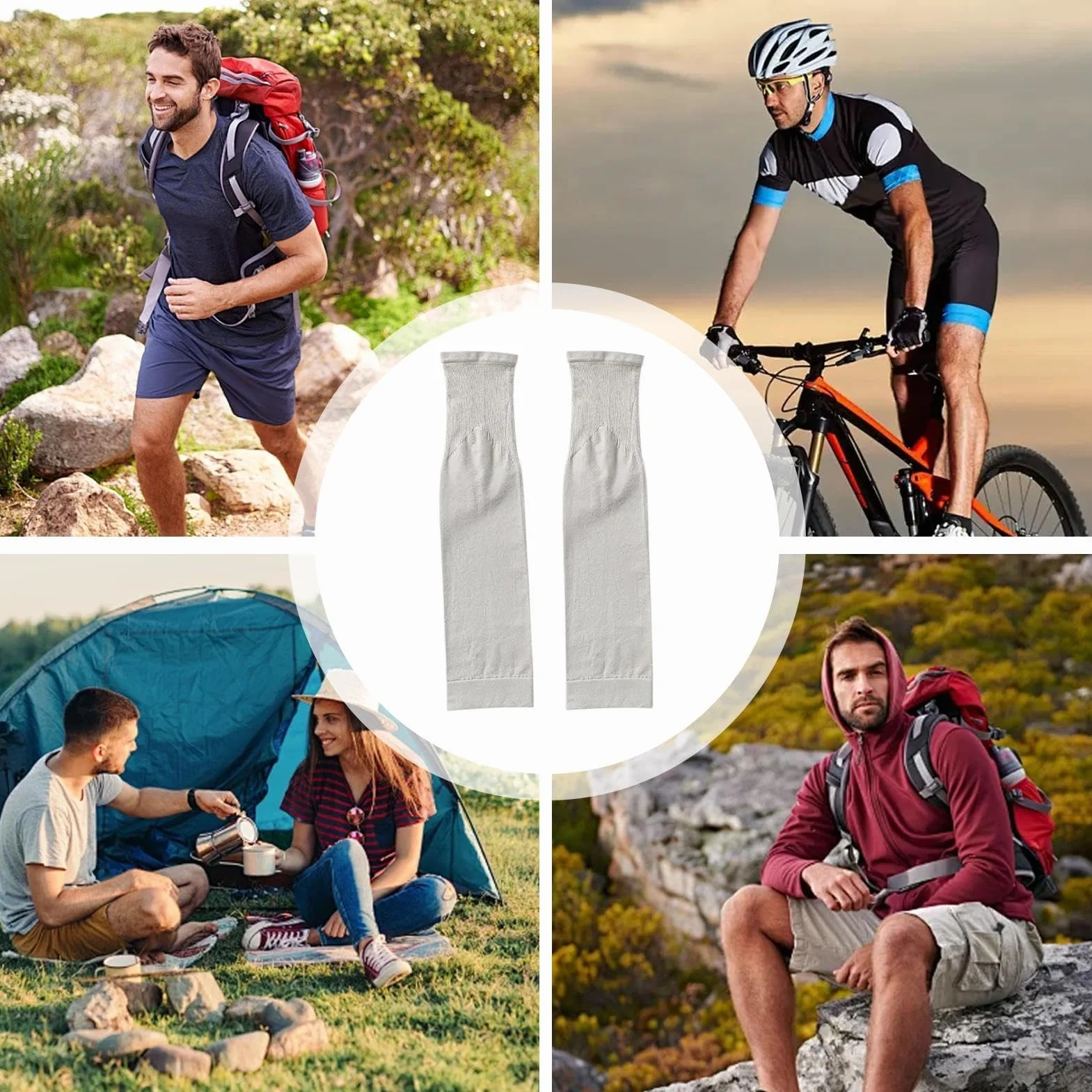 Mangas de pierna UV para hombre, protección solar, fundas de pierna de seda de hielo, mangas de pierna de ciclismo, mangas de sol para ciclismo, protectores de piernas