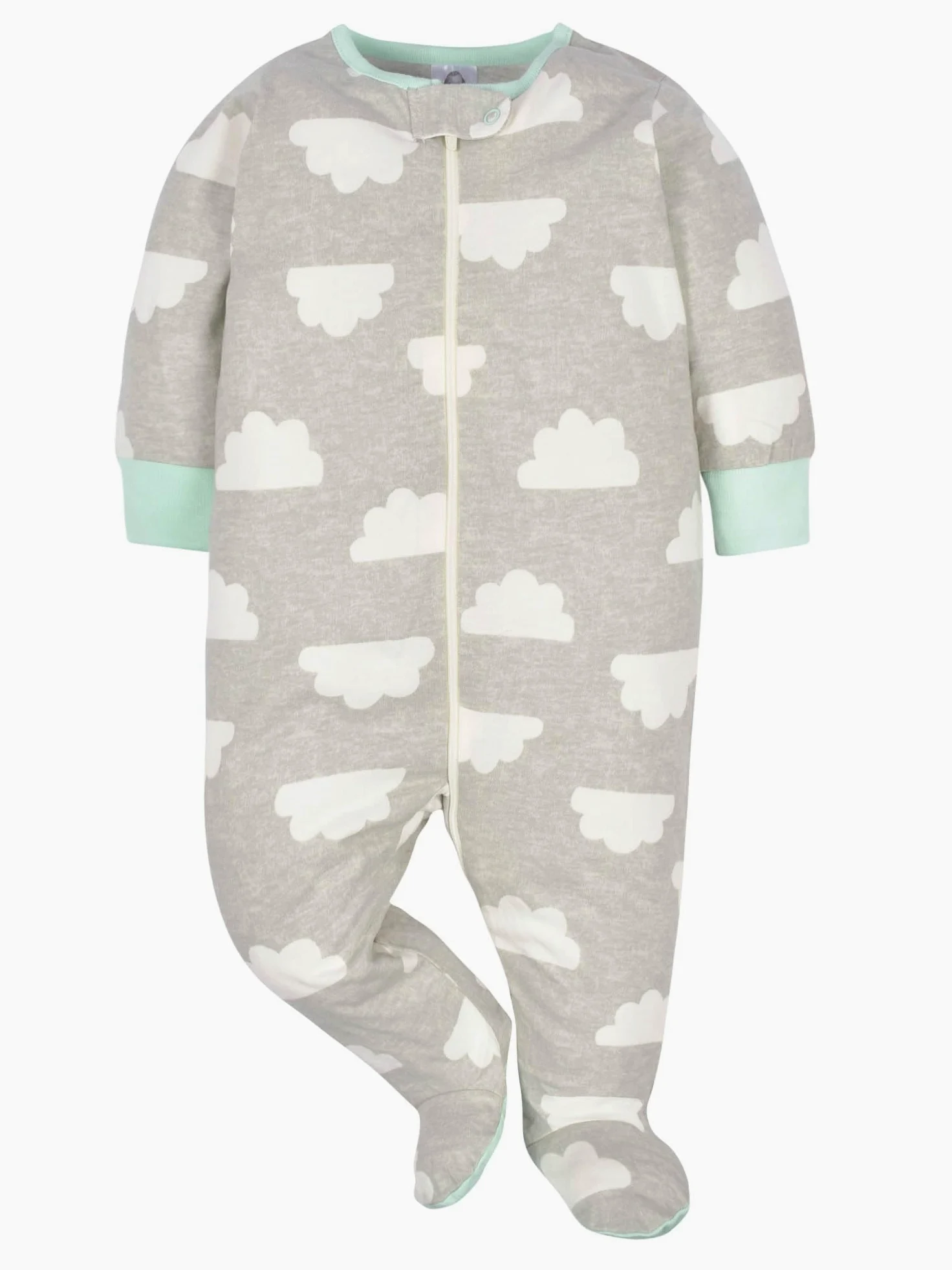 4 Pack Baby Boy or Girl Unisex Elephants Sleep N' Play with Mitten Cuffs