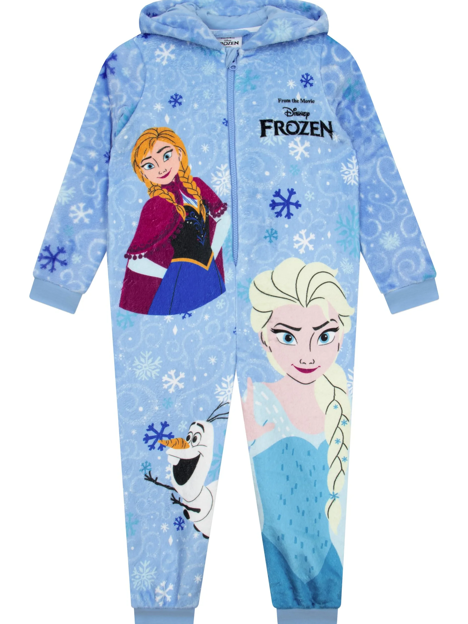 Disney Pijama Mono Frozen, Pijamas Polares Anna Y Elsa, Pijama Niña Vellón
