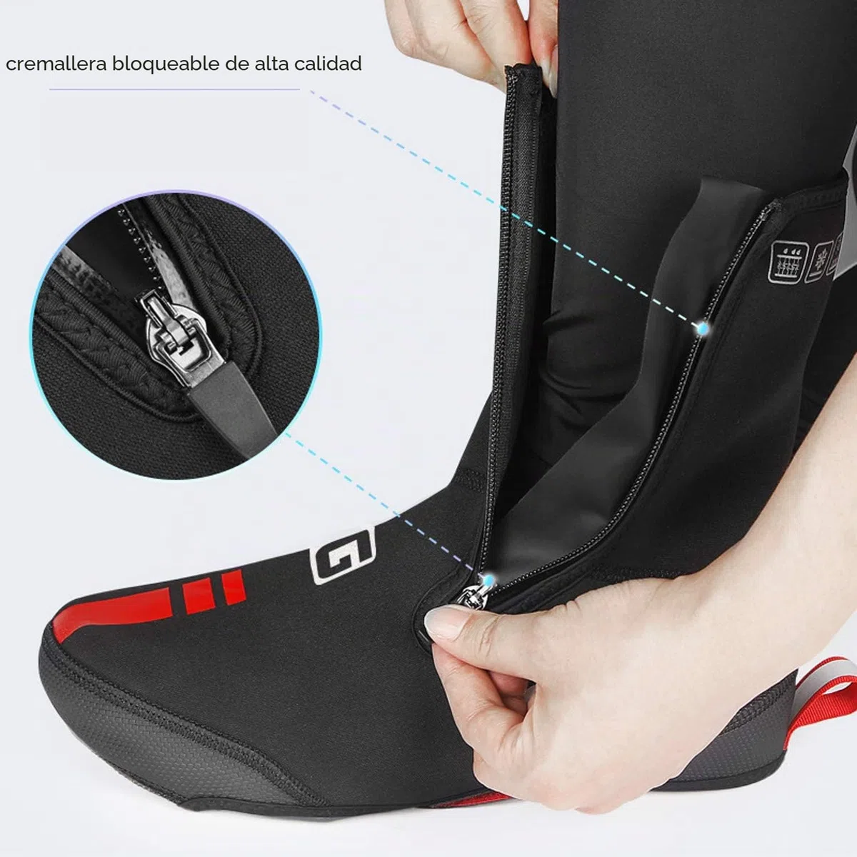 PLATTBK Cubrezapatos de Calzado de Ciclismo para Invierno,Cubrezapatillas de Bici Impermeables con Forro Polar para Hombres y Mujeres