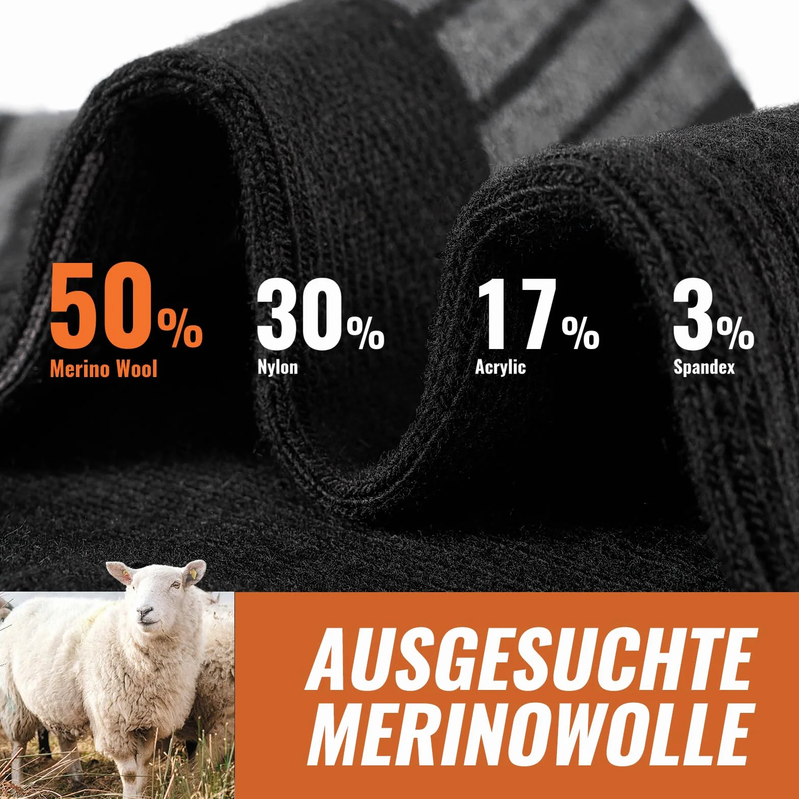 Calcetines de merino para hombre y mujer, 3 pares, térmicos transpirables, invierno, suaves para senderismo