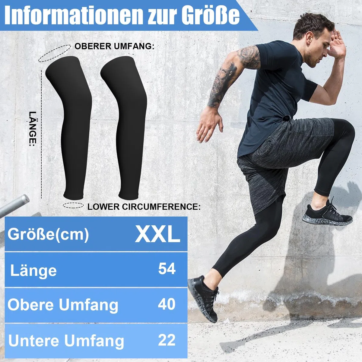 3 pares de puños de compresión para las piernas, protección solar UV, mangas largas de compresión para ciclismo, correr, baloncesto, hombres y mujeres (negro, blanco, gris), blanco, negro,
