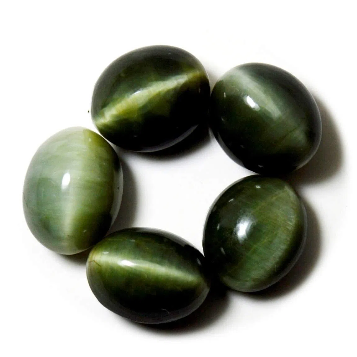 14X12 MM Tamaño 5 pcs Natural Cat's Eye Lot Oval Cabochon piedras preciosas sueltas para la fabricación de joyas