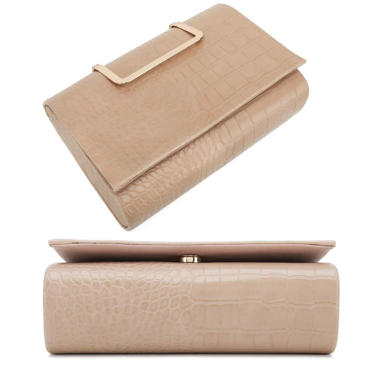 CHARMING TAILOR Bolso de mano pequeño con estampado de cocodrilo, de poliuretano, para mujer
