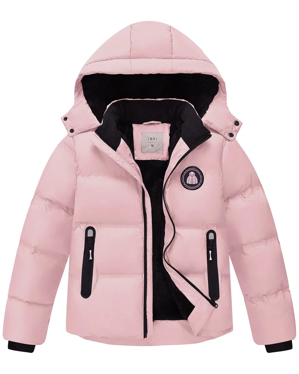 Zoofly Chaqueta de Invierno para Niños y Niñas Chaqueta de Nieve Abrigada con Capucha Desmontable