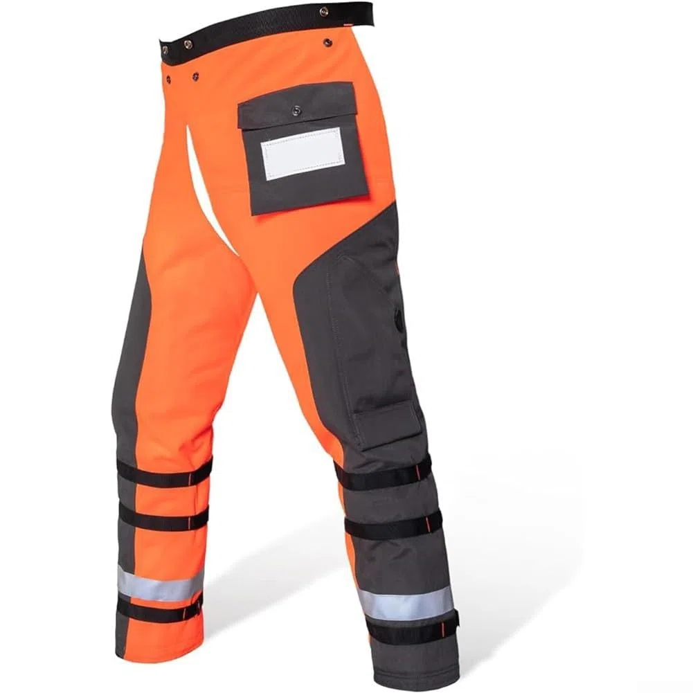 Motosierra de 9 capas, para hombres y mujeres, pantalones protectores de polietileno ligeros con cinturón ajustable y correas de pierna, para tareas de registro y corte