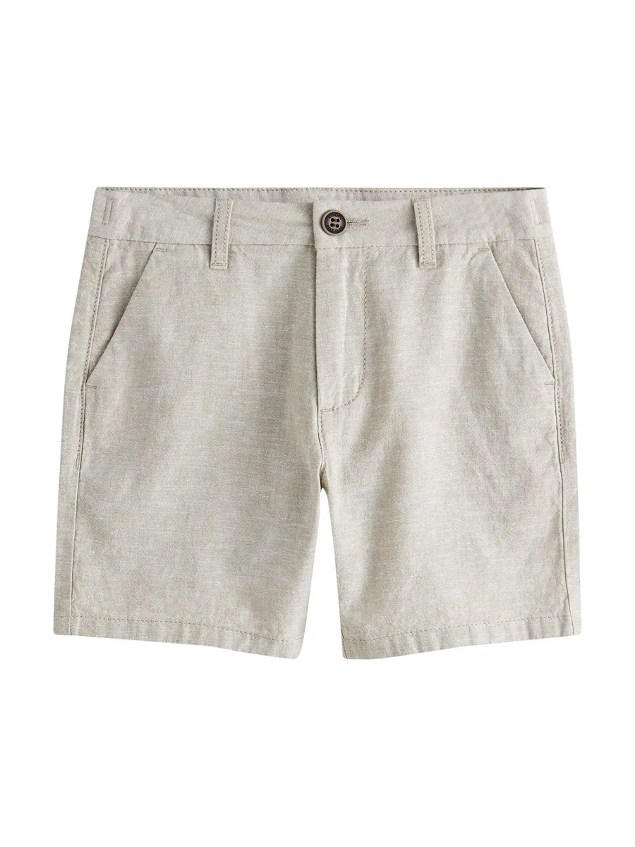 NEXT Niños Pack de 2 Pantalones Cortos de Lino Estilo Chino