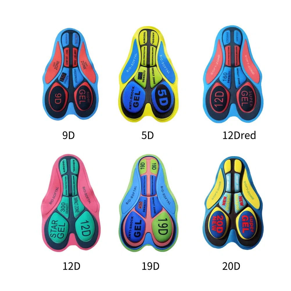 Pantalones cortos de ciclismo,almohadilla de gel suave, cojín de silicona antigolpes,pantalones cortos de equitación, a prueba de golpes,almohadillas de ropa interior para bicicleta(20D)