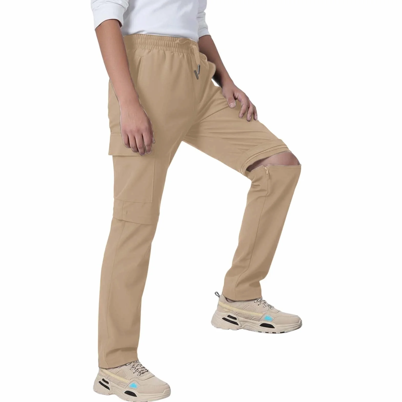 WWricotta Pantalones Niños, Convertibles para con Perneras Desmontables para Senderismo, Acampada Y Aventuras En Cualquier Clima., Diseño Original Único
