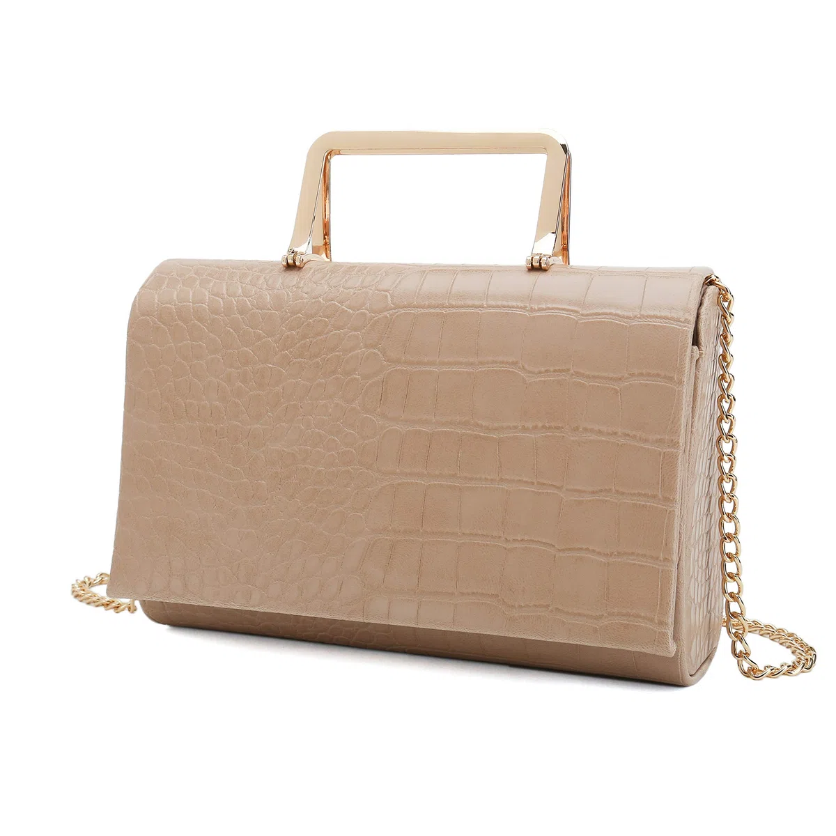 CHARMING TAILOR Bolso de mano pequeño con estampado de cocodrilo, de poliuretano, para mujer