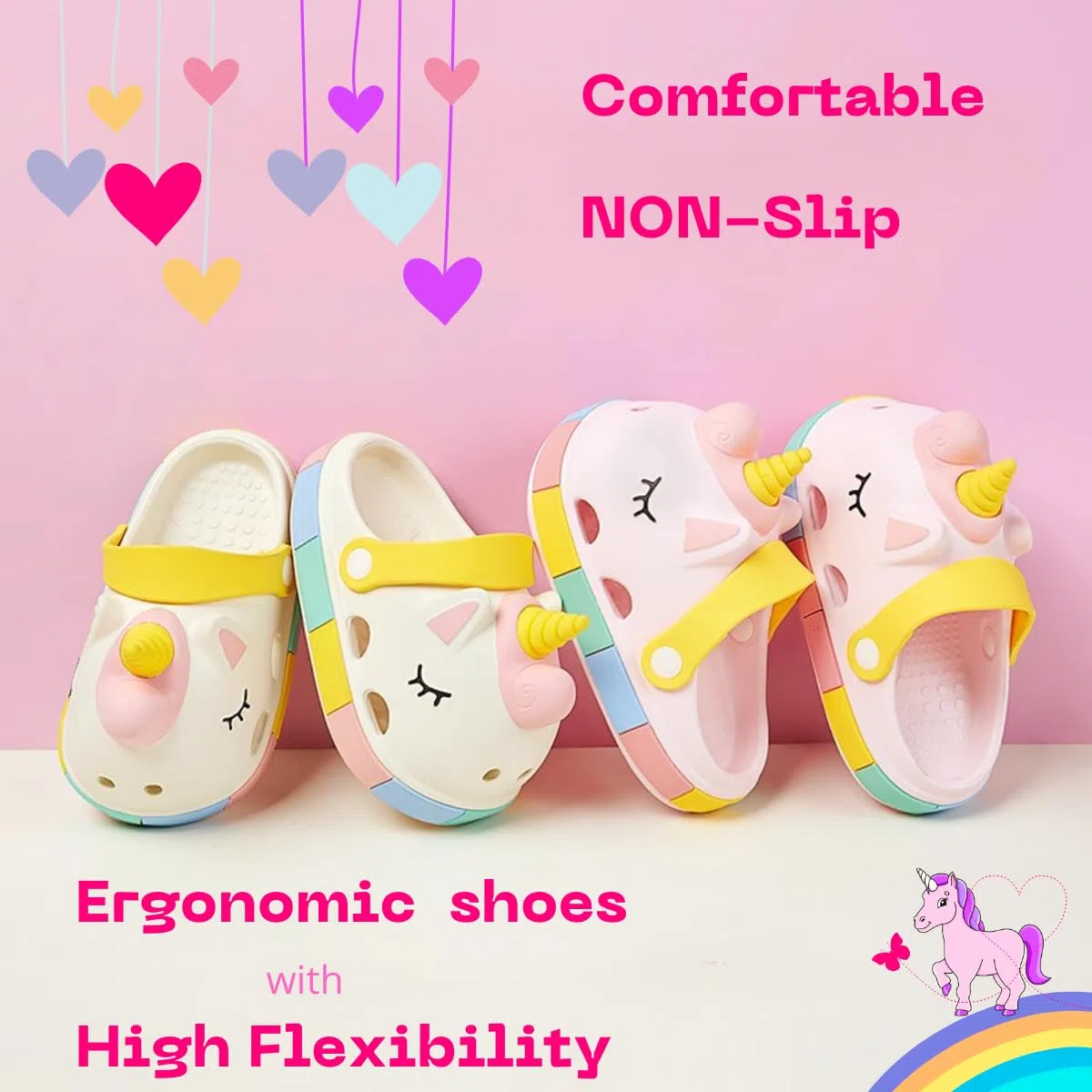 OrJana Sandalias Unicornio. Zapatillas piscina antideslizantes. Zapatillas de verano. Zuecos Sabot impermeables