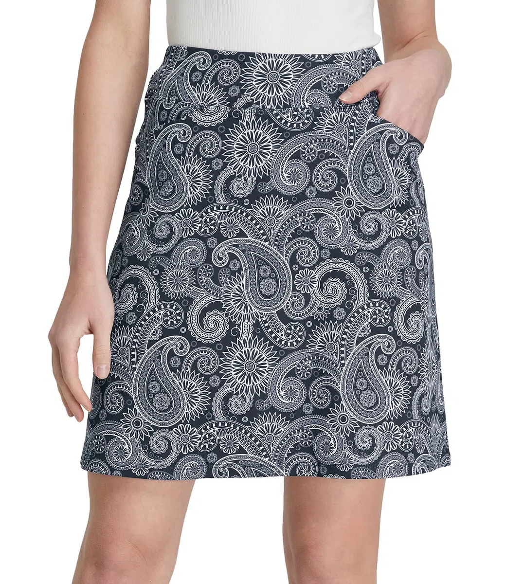 Faldas Deportivas para Mujer Modestas Falda de Tenis con Bolsillos y Pantalones Cortos Integrados Cintura Alta Falda de Golf Atlética Correr Caminar Ropa Deportiva Paisley XL