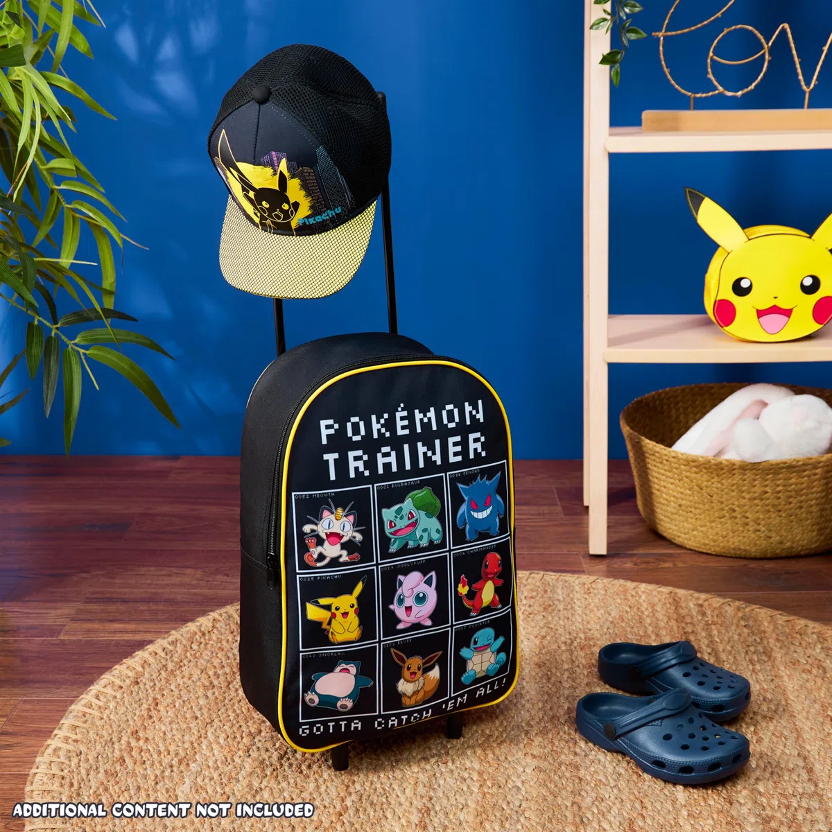 Pokémon Maleta Infantil Niños - Maleta Plegable con Ruedas, 39x27 cm, 10.5 litros, 2 Ruedas, Asa Extensible (S (39-10.5L) Negro/Multi)