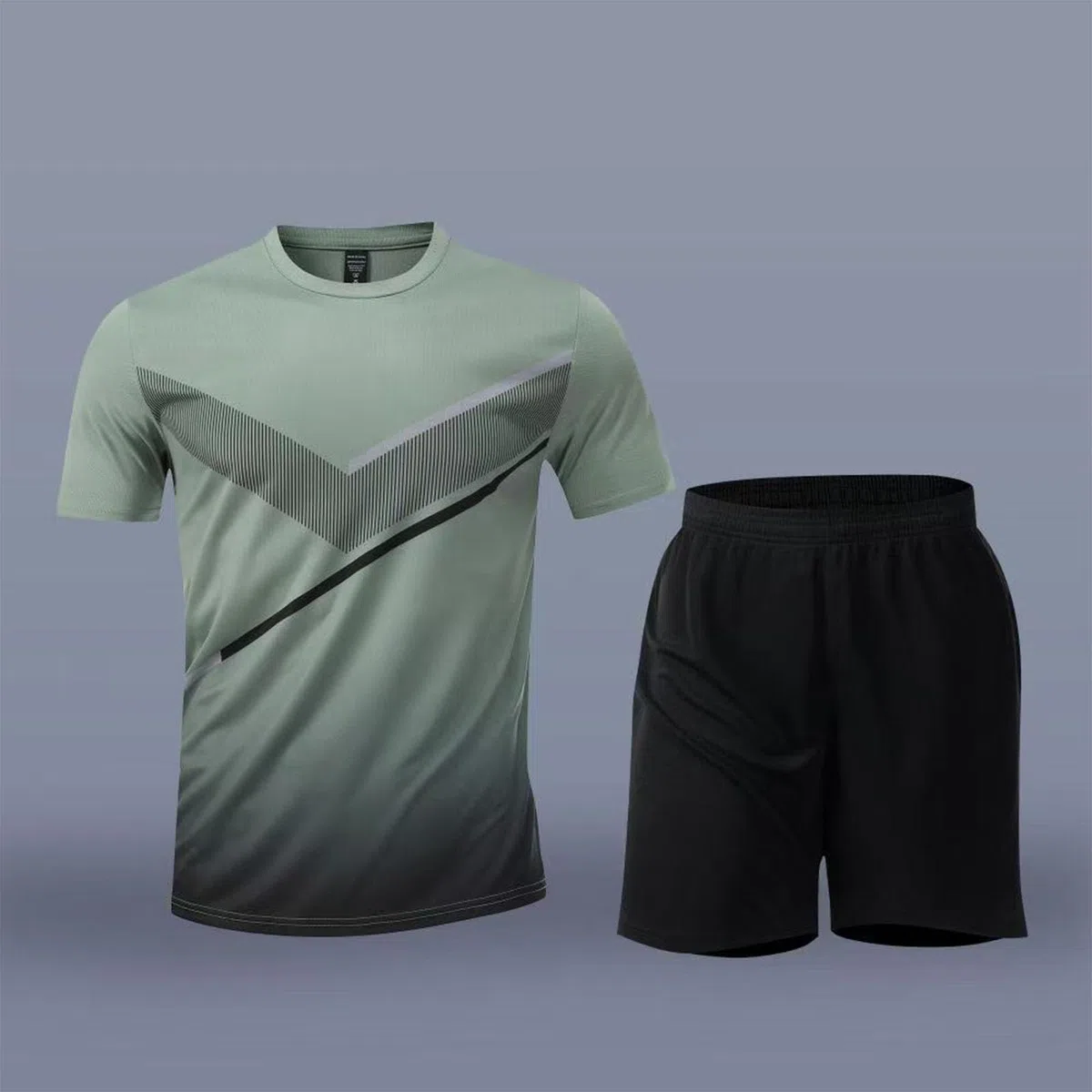 Genérico - Traje deportivo para hombre, secado rápido, manga corta, transpirable, para correr, para el aire libre