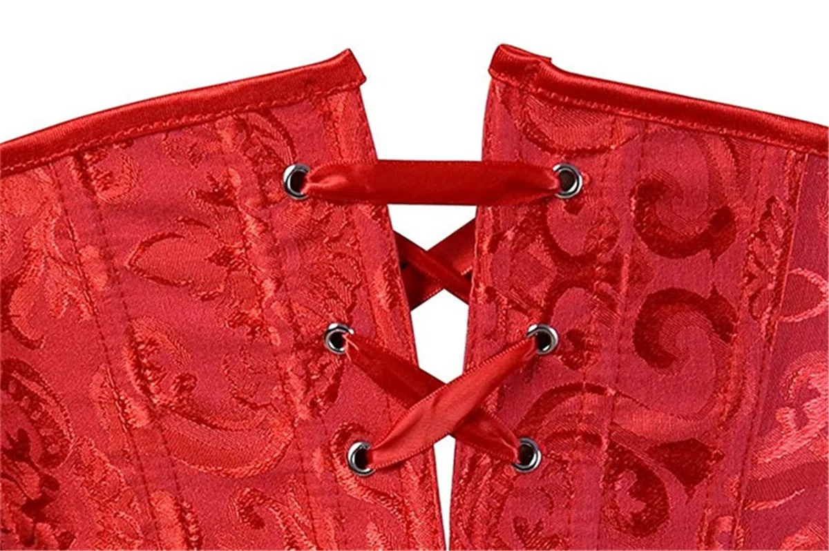 Mujer Corset Steampunk Underbust Encaje Corsé Bustier para Halloween Carnaval Fiesta