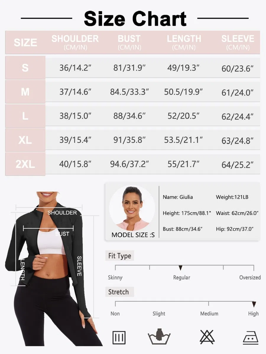 Yutdeng Chaqueta Running Mujer Sudadera con Cremallera Chaqueta Deportiva Manga Larga Secado Rápido Transpirable Ropa Deportiva Mujer Tops Correr Gym Yoga con Agujeros para Pulgar,Negro,S