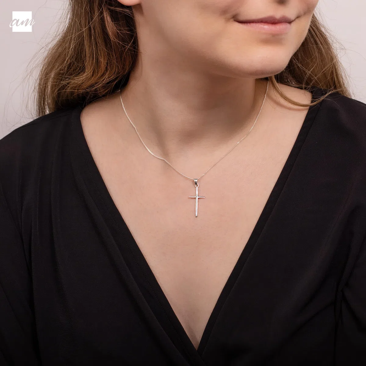 Amberta - Colgante Unisex de Plata de Ley 925
