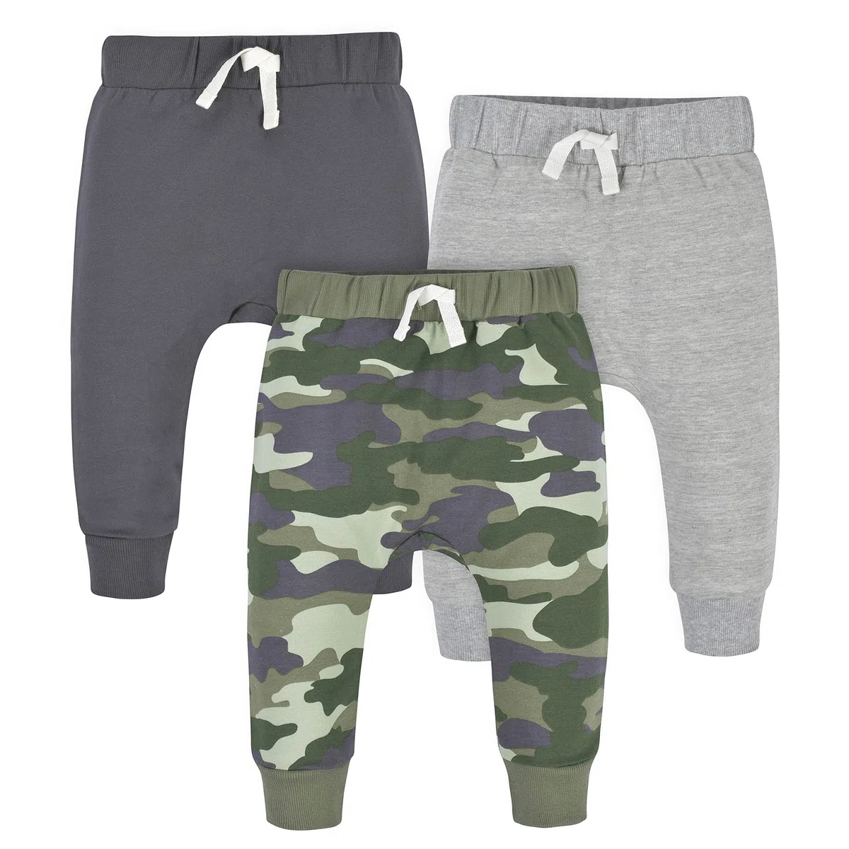 Gerber - Paquete de 3 pantalones deportivos para niños pequeños