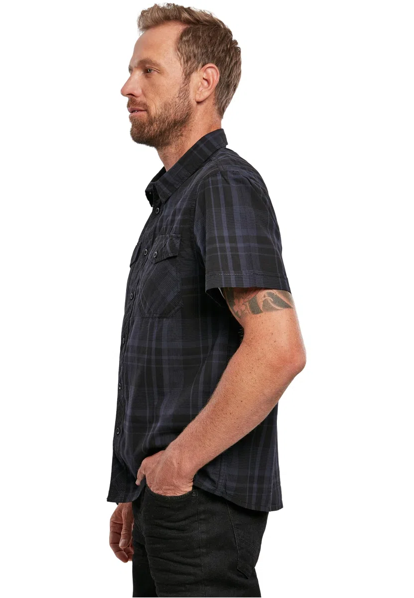 Brandit Roadstar Hombre Camisa Manga Corta Negro Regular