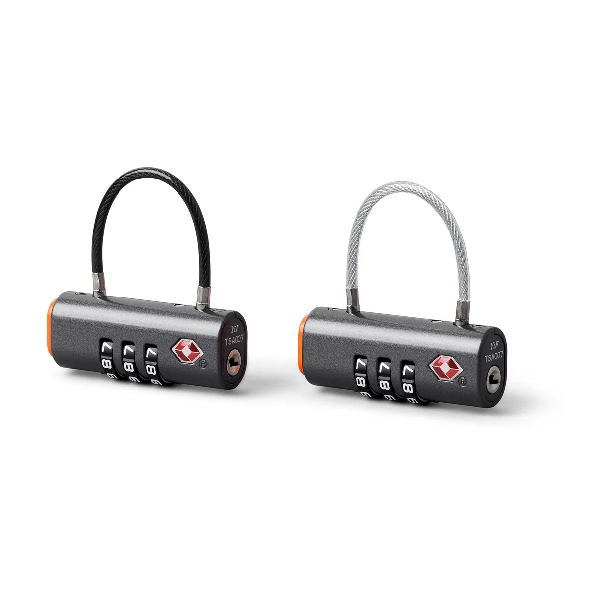 Bellroy Travel Lock Duo (Set de 2 Candados para equipaje TSA con combinación y ajuste flexible) - Graphite