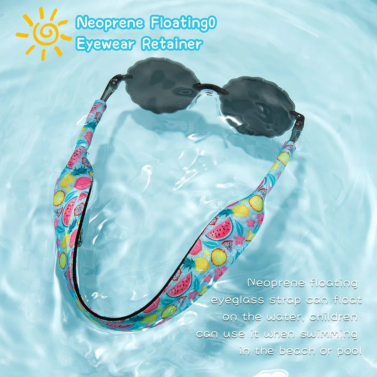 HIFOT 6 Piezas Cordones para Gafas Niño, Neopreno Cuerda de Gafas Secado Rápido Correa Gafas para Gafas de Sol, Deportes, Aire Libre