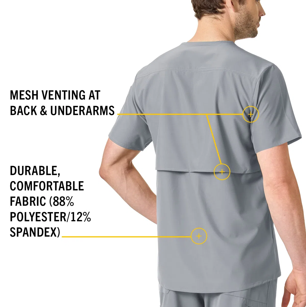 Carhartt Camiseta de Manga Corta con Cuello En V para Hombre Trajes médicos Mujer (Pack de 1)