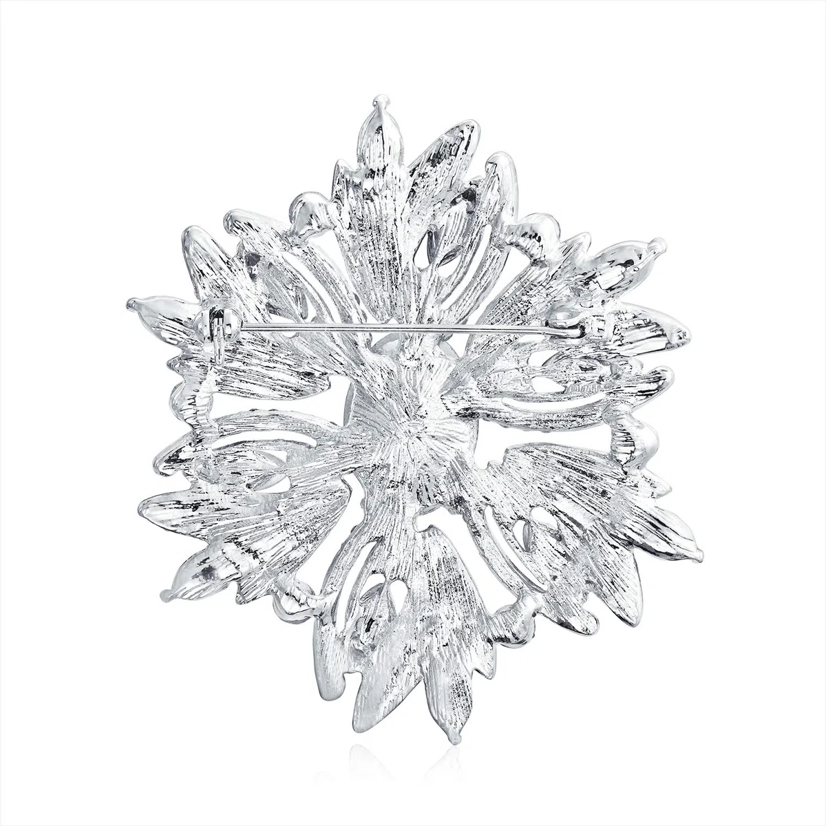 Moda Grande Declaración Estilo Vintage Cristal Simulado Bufanda Flor Art Deco Broche Alfiler Para Mujer