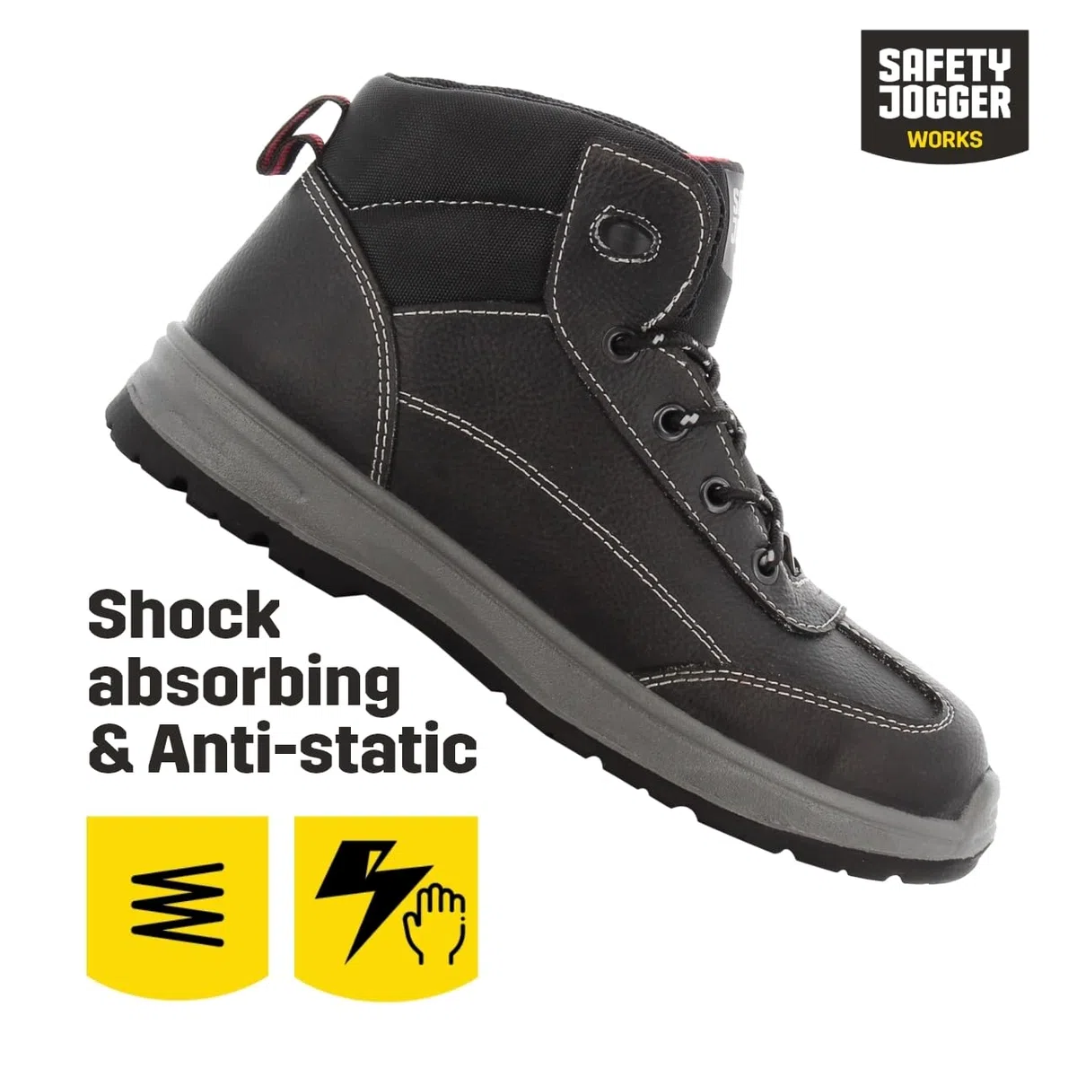 Safety Jogger Force2 Force 2, Unisex-Erwachsene Sicherheitsschuhe, Schwarz (BLK), EU 42