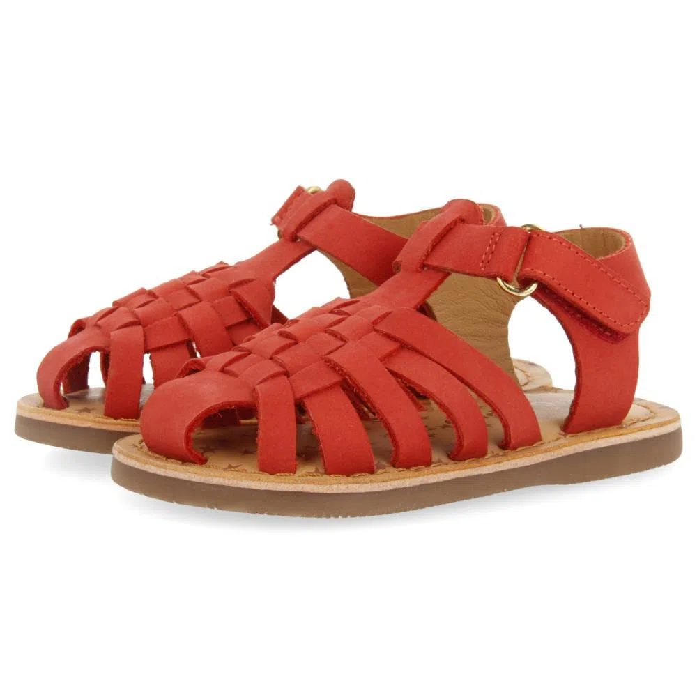 SANDALIAS COLOR AZUL MARINO DE PIEL ESTILO CANGREJERA PARA BEBÉ HARRAH