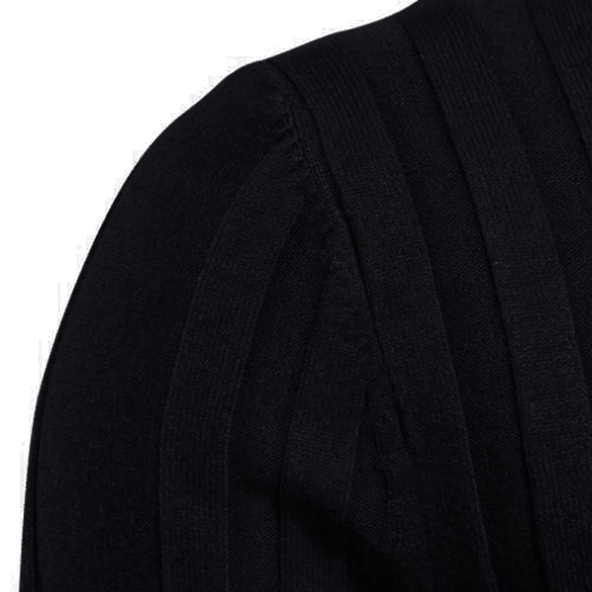 2023 otoño e Invierno Nuevo Cuello Casual Tejido cálido Base Camisa Hombres Color sólido suéter de tamaño