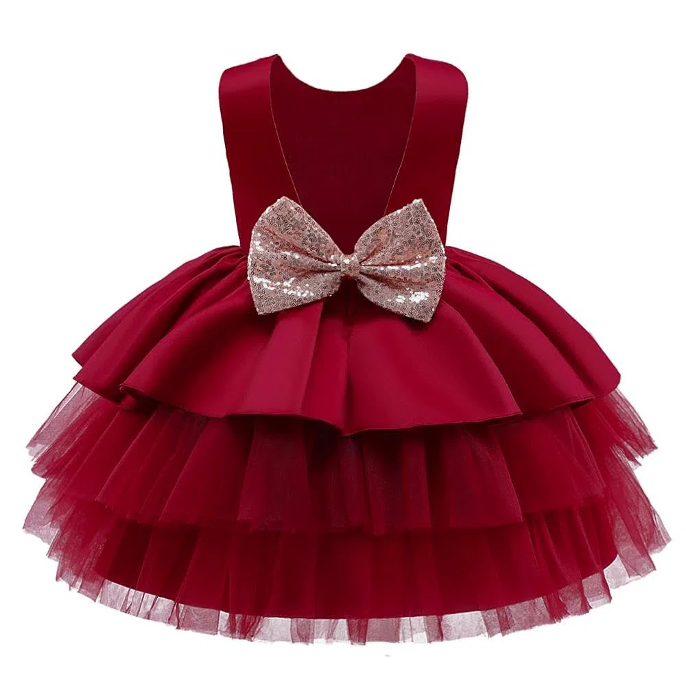 Lito Angels Vestido de Dama de Honor de Boda Vestido de Fiesta Elegante con Diadema para Bebe y Niñas Pequeñas