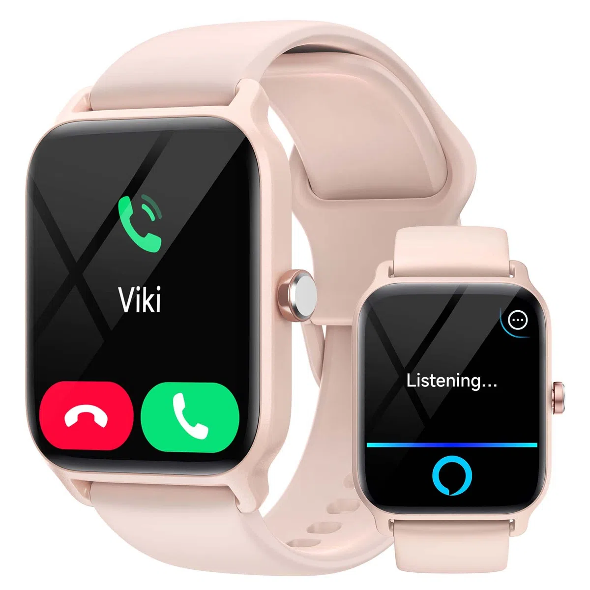 Reloj Inteligente Mujer Hombre con Voz de Alexa y Llamadas, 1.8" Smartwatch con Oxímetro/Pulsómetro/Monitor Sueño/Podómetro, 100 Modos Deportivos, Impermeable IP68 Regalo Mujer Hombre para Android iOS