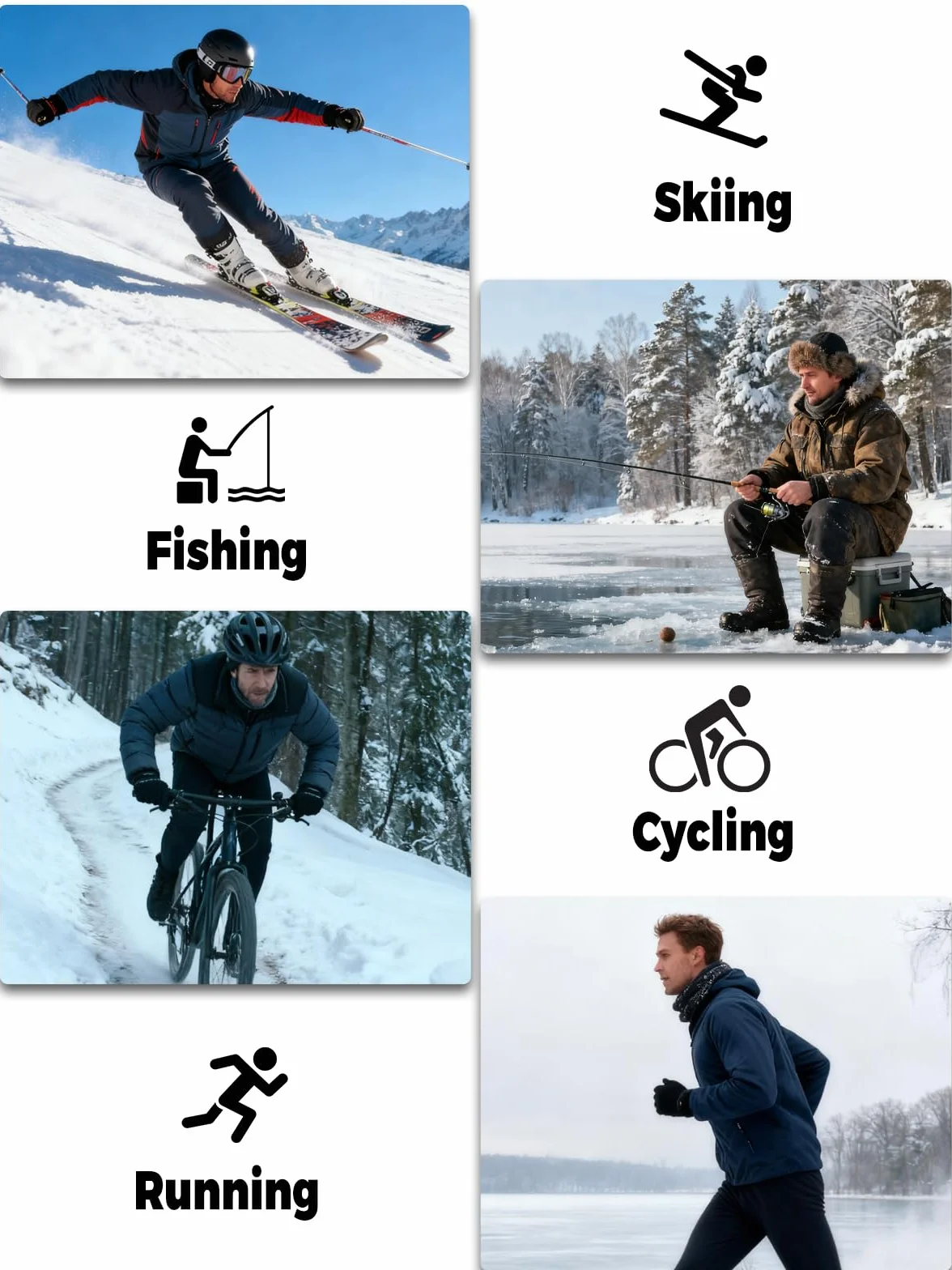 Hombre Conjunto de Ropa Interior Térmica, Base Layer de Invierno Long Johns Traje de Compresión de Secado Rápido Camisetas y Pantalones de Manga Larga para Esquí Deportivo Correr