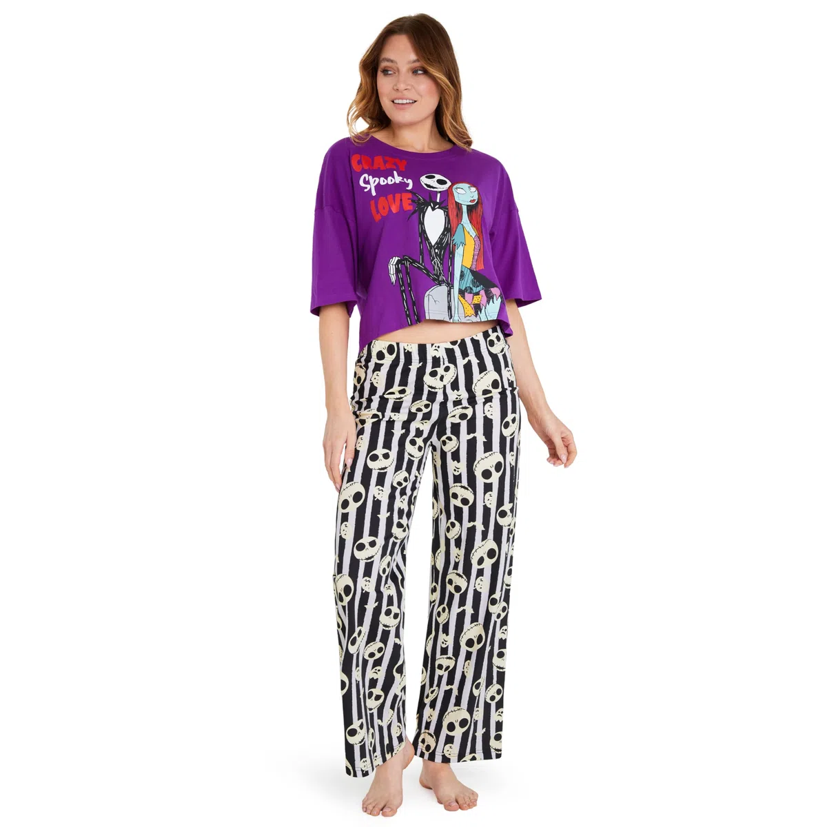 Disney Stitch Pijama Mujer, Conjunto Pijama Mujer Transpirables, Ropa de Dormir para Mujeres y Adolescentes