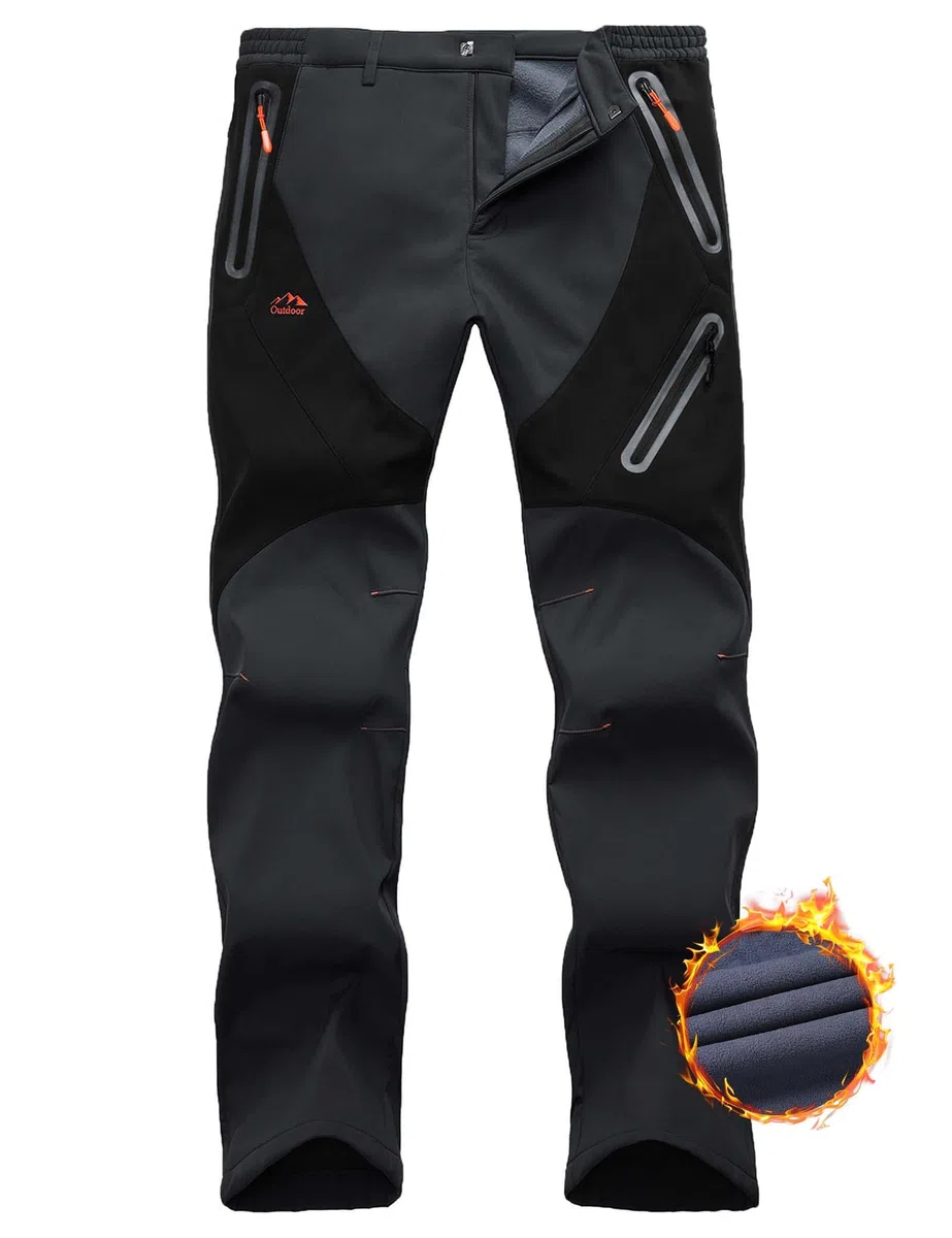 Pantalon De Montaña Hombre Impermeables Invierno Calentar Pantalones Trekking Escalada Senderismo Esquiar Softshell Pantalones Caza Hombre