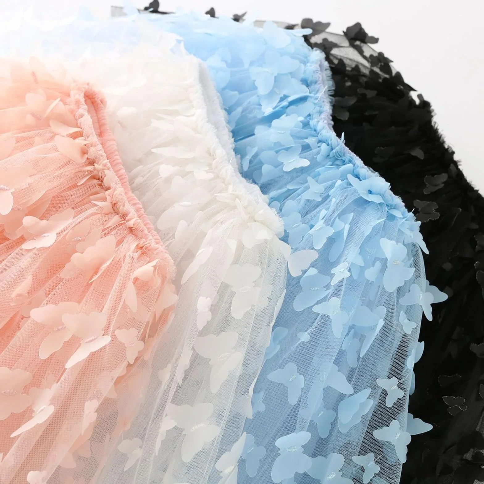 Falda de Ballet con Lazo para Disfraz de Fiesta de Baile para niñas, de Encaje, Volantes y Transpirable, Ideal para Escuela, Verano Acampanado
