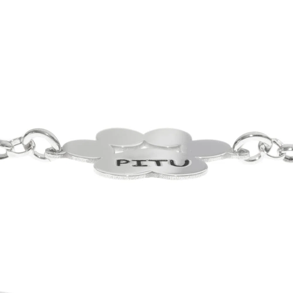 Pulsera huella con nombre de perro personalizado de Plata 925 - Pulsera perro personalizada - Pulsera nombre de perro Plata 925