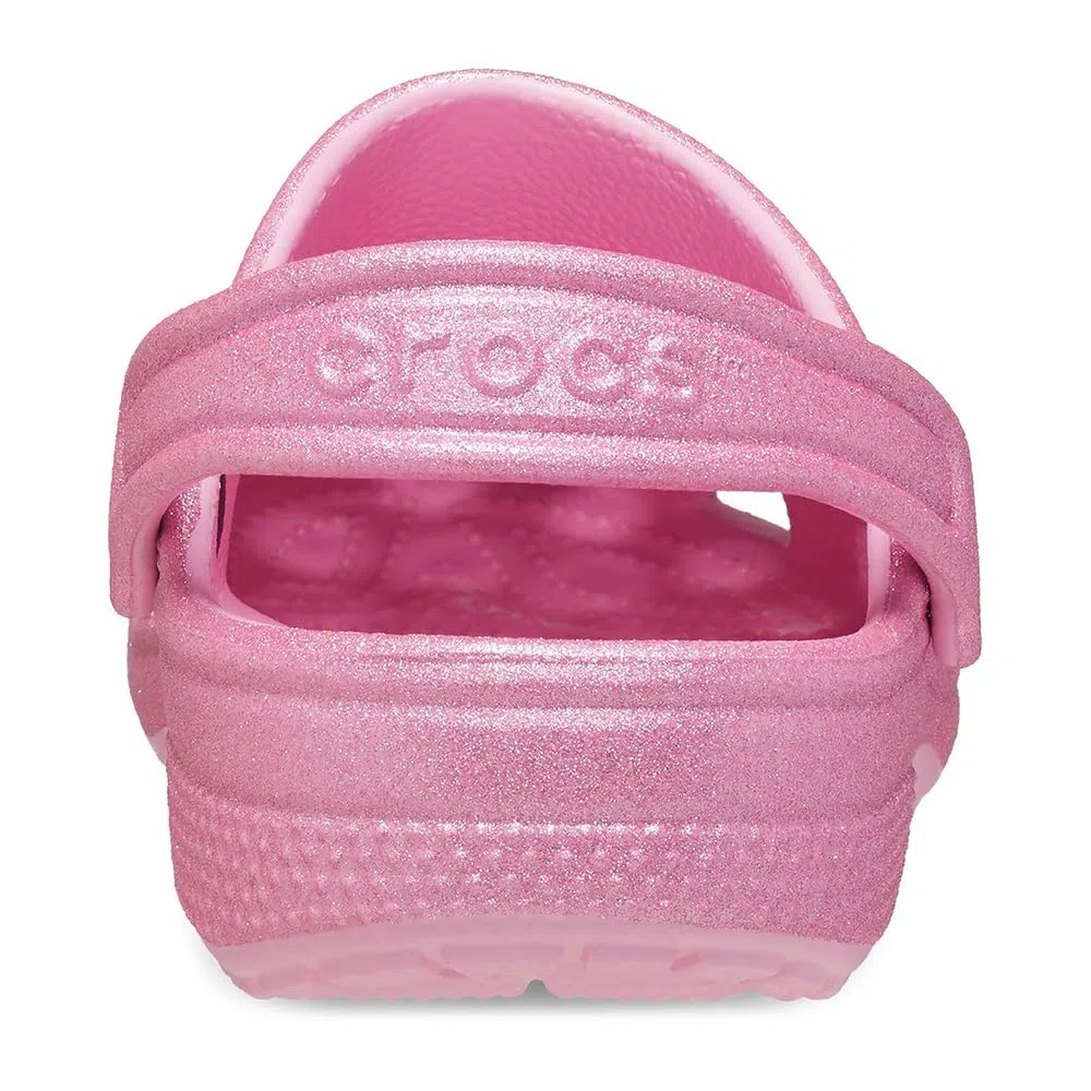 Crocs Unisex Niño Classic Glitter Clog K Zueco, Pink Tweed Glitter, 33/34 EU