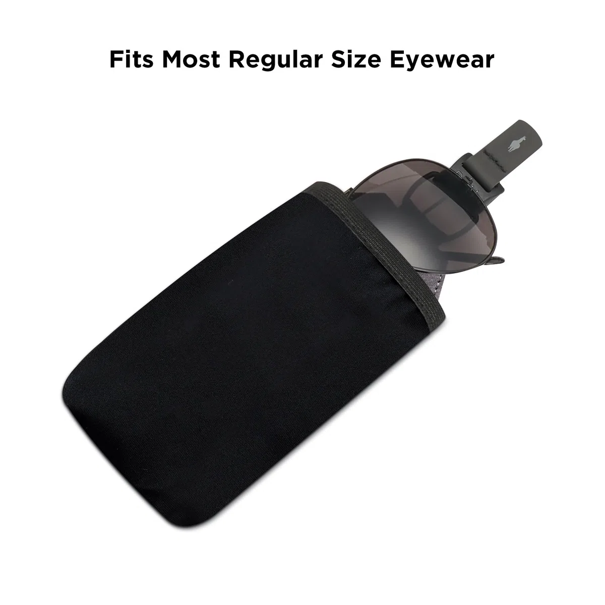 ALPAKA HUB Sunglasses Pouch - Funda para Gafas de Sol Compacta con Clip para Mochila, Forro de Microfibra Suave y Estuche de Bolsillo para Uso Diario Hombre y Mujer
